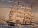 Aquarel van een Fregat, Antiek en Kunst, Kunst | Schilderijen | Klassiek, Ophalen of Verzenden