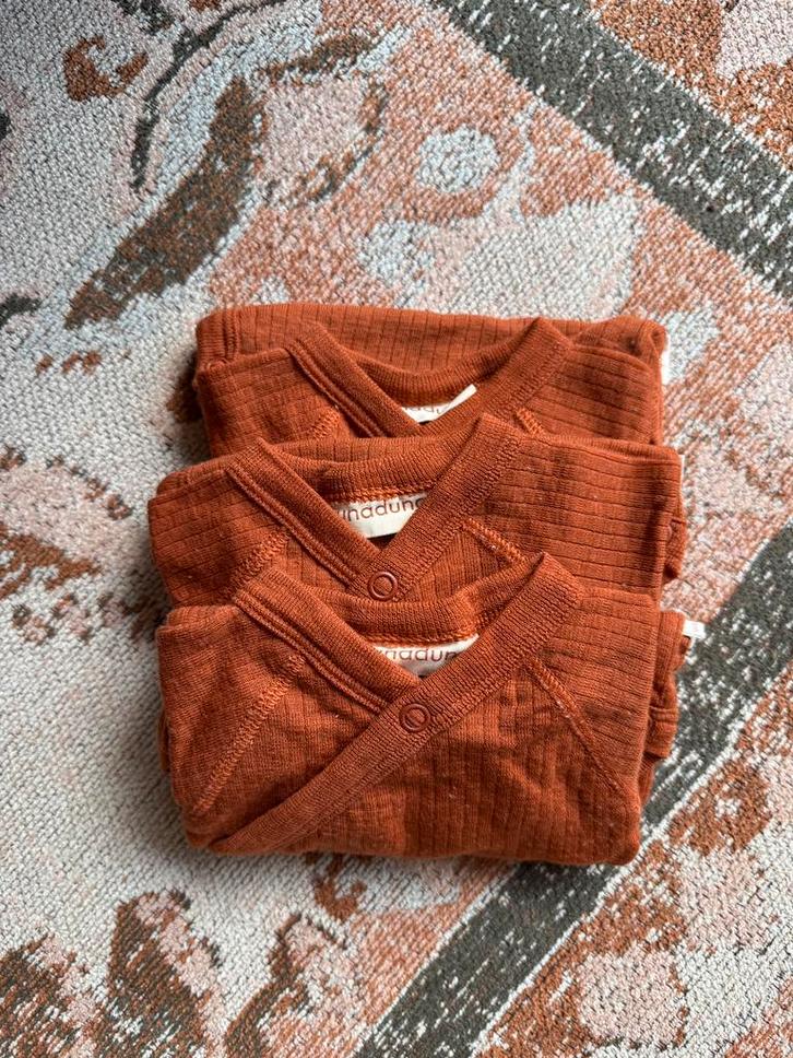 3x Unaduna Wikkelrompertjes + 1 Mutsje - maat 50, Kinderen en Baby's, Babykleding | Maat 50, Zo goed als nieuw, Jongetje of Meisje