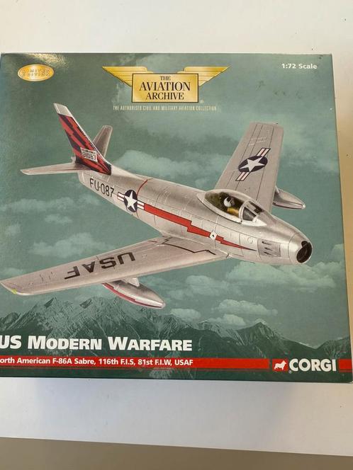 Corgi F-86A Sabre AA35802, Verzamelen, Luchtvaart en Vliegtuigspotten, Zo goed als nieuw, Schaalmodel, Ophalen of Verzenden