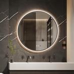 Saniclear ronde verwarmde spiegel met verlichting (, Huis en Inrichting, Badkamer | Badkamermeubels, Ophalen, 100 tot 150 cm, 100 tot 150 cm