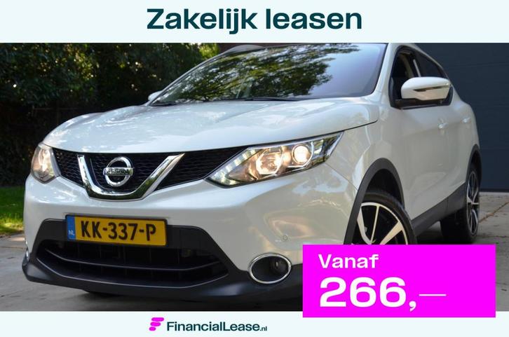 Nissan Qashqai 1.2 N-Connecta Navi/Pdc/Ecc/Panoramadak/360 g, Auto's, Nissan, Bedrijf, Lease, Financial lease, Qashqai, 360° camera
