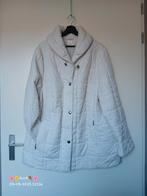 jas creme-kleur patchwork look Ter braak maat 50, Verzenden, Wit, Ter Braak, Jas of Mantel