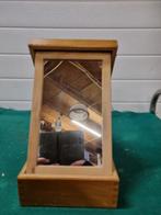 scheerkist met spiegel vintage met inhoud, Antiek en Kunst, Ophalen of Verzenden