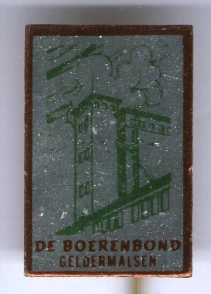 Boerenbond Geldermalsen blik speldje ( L_015a ), Verzamelen, Speldjes, Pins en Buttons, Zo goed als nieuw, Speldje of Pin, Merk