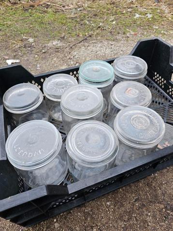 Oude weckpotten vintage oud 1 liter 1,5 liter 2 liter beschikbaar voor biedingen