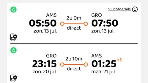vliegtickets Amsterdam barcelona/Girona Retour (schiphol), Tickets en Kaartjes, Trein, Bus en Vliegtuig, Drie personen of meer
