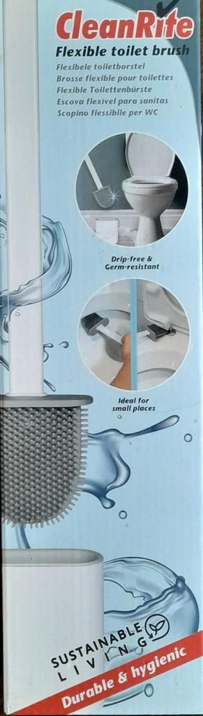 Nieuwe extra hygiënische flexibele WCborstel in houder beschikbaar voor biedingen