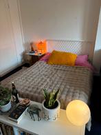 Wit metaal Ikea bed 140x200, Huis en Inrichting, Slaapkamer | Bedden, Ophalen, Wit, Tweepersoons, 140 cm