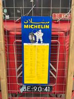 Oud origineel bandenspanning tabel Michelin 1969-1970, Antiek en Kunst, Ophalen of Verzenden