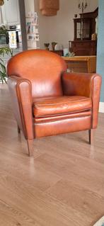 Vintage Leren Fauteuil, Huis en Inrichting, Fauteuils, Ophalen, Gebruikt, Vintage, 75 tot 100 cm