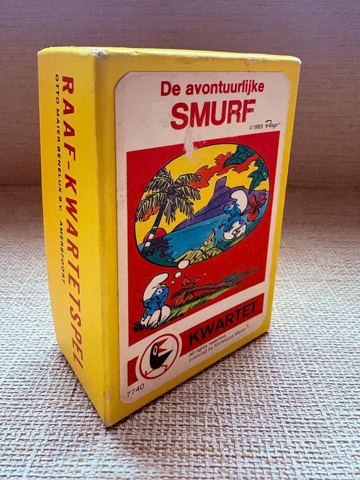 Smurfen Kwartetspel - Vintage, Verzamelen, Smurfen, Gebruikt, Gebruiksvoorwerp, Verschillende Smurfen, Ophalen of Verzenden