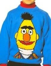 Bert - Sesamstraat- trui breipatroon, Ophalen of Verzenden, Zo goed als nieuw, Breien, Patroon of Boek