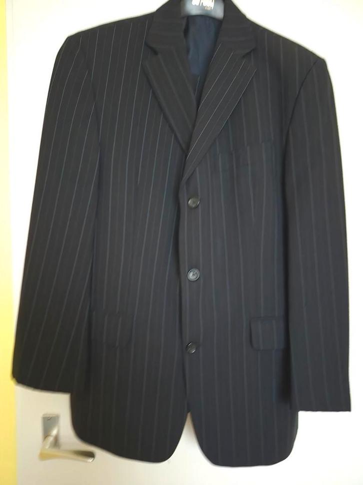 HEREN KOSTUUM MET STREEP, Kleding | Heren, Kostuums en Colberts, Zo goed als nieuw, Maat 48/50 (M), Ophalen of Verzenden
