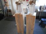 Houten Zuilen voor bv planten 1 m1 hoog, Ophalen, Zo goed als nieuw