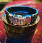 Buddha to Buddha Armband leer/zilver zwart, Ophalen of Verzenden, Zo goed als nieuw, Zwart, Leer