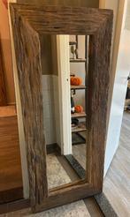 Unieke spiegel van wagonplanken!, Ophalen, Gebruikt, 150 tot 200 cm, Rechthoekig