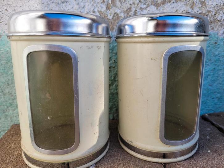 2x Retro/ Vintage BRABANTIA Voorraadbussen / BUSSEN, Antiek en Kunst, Curiosa en Brocante, Ophalen of Verzenden