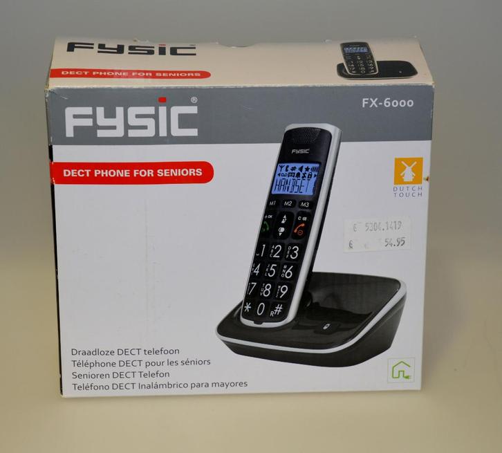 Fysic FX6000 senioren DECT telefoon, Telecommunicatie, Vaste telefoons | Handsets en Draadloos, Nieuw, 1 handset, Ophalen of Verzenden