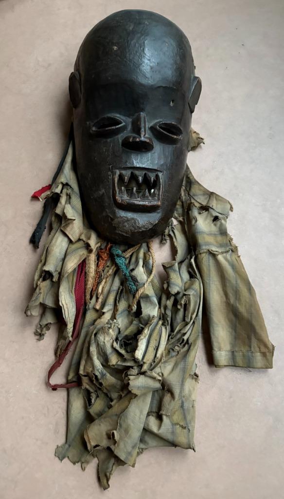 Bijzonder, oud Afrikaans masker (Congo?), Antiek en Kunst, Kunst | Niet-Westerse kunst, Ophalen of Verzenden
