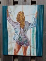 Olieverf schilderij "net wakker", Ophalen