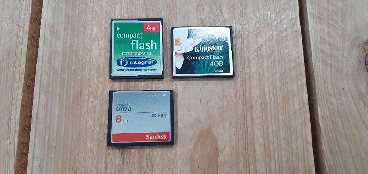 Compact flash kaarten 1, 2, 4 & 8GB - CF kaarten vanaf €7,50, Audio, Tv en Foto, Fotografie | Geheugenkaarten, Compact Flash (CF)