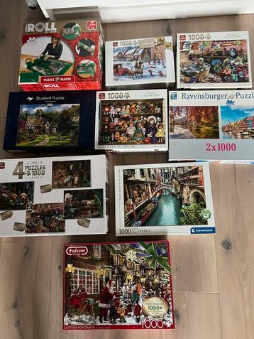 Puzzelcollectie: 13 Puzzels + Puzzelrol mat beschikbaar voor biedingen