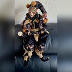 Vintage Harlekijn Pop met Muziekdoos, Antiek en Kunst, Ophalen of Verzenden