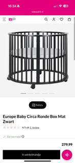 Zwarte ronde box Europe baby, Ophalen, Gebruikt, Rond, In hoogte verstelbaar