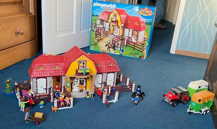 Playmobil manage met paddock en trailers, Spelcomputers en Games, Games | Overige, Zo goed als nieuw, Avontuur en Actie, 3 spelers of meer