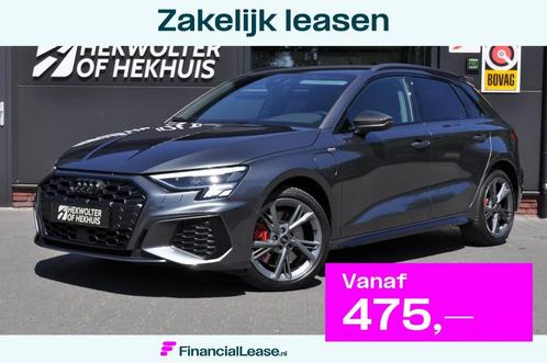 Audi A3 Sportback 45 TFSI e 245 PK Sportback S line | Black, Auto's, Audi, Bedrijf, Lease, Financial lease, A3, ABS, Adaptive Cruise Control