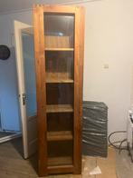 Smalle houten vitrinekast 2.20 cm hoog, Ophalen, Zo goed als nieuw, 25 tot 50 cm, 50 tot 100 cm