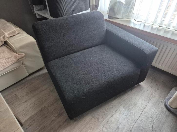 Antraciet fauteuil (hoek) gratis, Huis en Inrichting, Fauteuils, Gebruikt, Ophalen