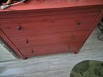 Ikea ladekast rood/hout. 3 laden., Huis en Inrichting, Kasten | Ladekasten, Ophalen, 50 tot 100 cm, Zo goed als nieuw, Minder dan 100 cm
