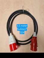 Verlengkabel Krachtstroom kabel 380V 32A 5p 5x4 mm², Ophalen of Verzenden, Zo goed als nieuw, Kabel of Snoer