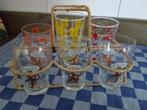 Retro vintage glazen rekje, pilastro raffia, Ophalen of Verzenden, Huis en Inrichting