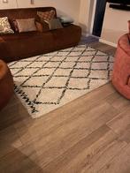 Vloerkleed met ruit creme met zwart 160x230, Ophalen, Zwart, 150 tot 200 cm, 200 cm of meer