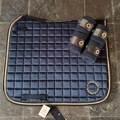 Kingsland glossy dressuur full bandages navy rosegold, Dieren en Toebehoren, Paarden en Pony's | Dekens en Dekjes, Nieuw, Dekje