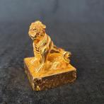 Antiek ca, 19e eeuws verguld Chinese zegel stempel - Foo dog, Ophalen of Verzenden, Gebruikt, Dier
