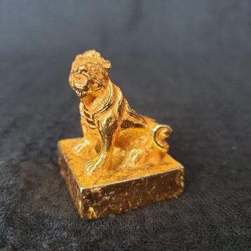 Antiek ca, 19e eeuws verguld Chinese zegel stempel - Foo dog beschikbaar voor biedingen