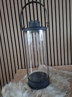 Windlicht, Huis en Inrichting, Woonaccessoires | Kandelaars en Kaarsen, 25 tot 50 cm, Zwart, Ophalen of Verzenden, Zo goed als nieuw