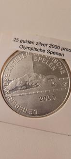 Zilveren 25 Gulden 2000 - Olympische Spelen, Ophalen of Verzenden, Losse munt, Zilver