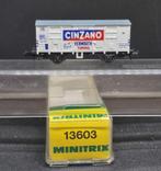 Minitrix 13603 - FS goederenwagen ´CINZANO´ (15169), Gelijkstroom, Trix, Wagon, Ophalen of Verzenden