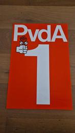 Vintage PvdA poster verkiezingen jaren 80, Ophalen of Verzenden, Zo goed als nieuw, A1 t/m A3