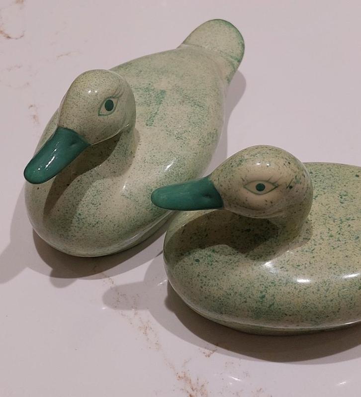 Villeroy & Boch Gallo Design Eenden Groen, Antiek en Kunst, Kunst | Beelden en Houtsnijwerken, Ophalen of Verzenden