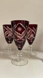 Bohemia kristallen wijnglazen 6 stuks, Ophalen of Verzenden, Zo goed als nieuw, Overige typen
