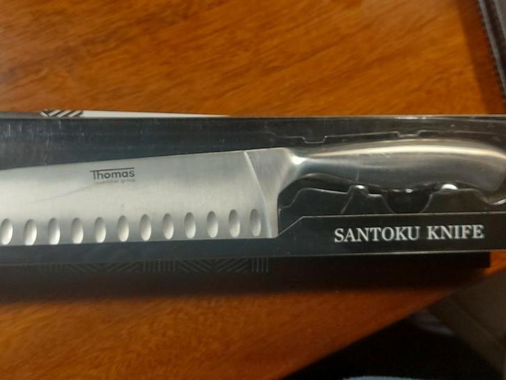 Santoku Mes - Thomas Essential Grip, Huis en Inrichting, Keuken | Bestek, Nieuw, Los bestek, Rvs of Chroom, Vaatwasserbestendig