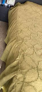 Vintage / Chenille - groene sprei / twijfelaar, Ophalen of Verzenden, Gebruikt