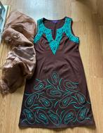 Schitterende Ibiza feestjurk maat L/XL, Bruin, Maat 42/44 (L), Cocktailjurk, Ophalen of Verzenden