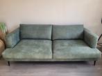 2,5 zits bank donkergroen stof (suede lookalike), Huis en Inrichting, Banken | Bankstellen, Ophalen, Gebruikt, Tweepersoons, 75 tot 100 cm