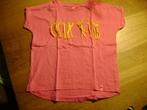 T-shirt roze met geel borduur en draadjes maat 122, Kinderen en Baby's, Kinderkleding | Maat 122, Ophalen of Verzenden, Zo goed als nieuw